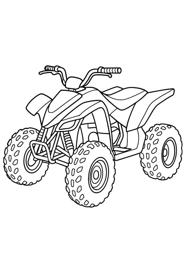 Quad Sencillo para colorear e imprimir Dibujo de Quad Sencillo de Motos para colorear