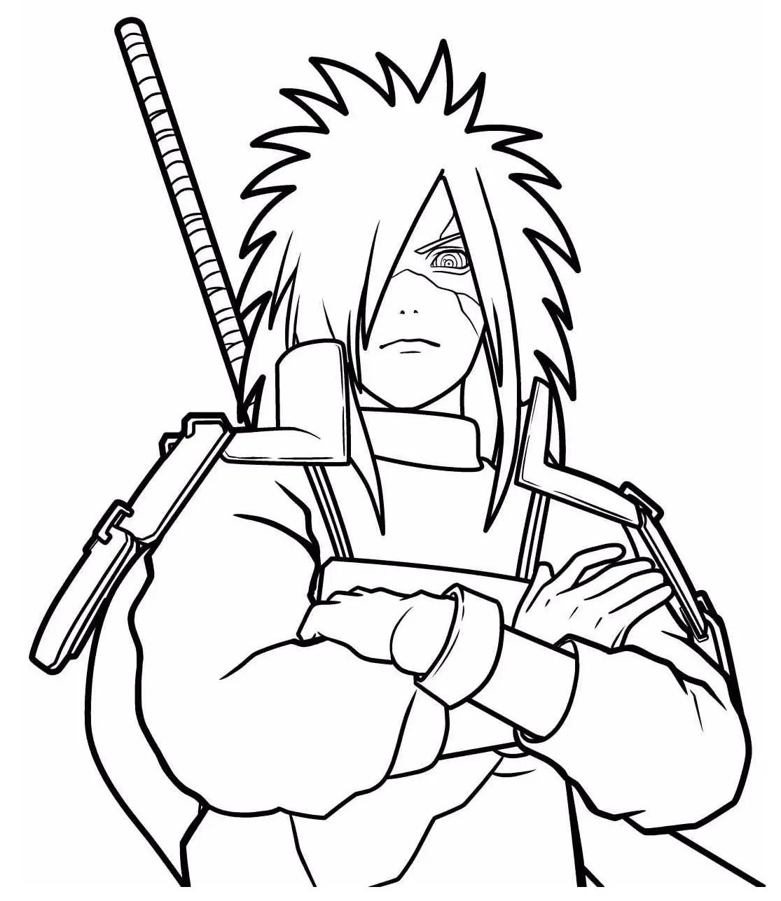 Haz clic para descargar dibujo de Madara Rinnegan con Espada para colorear e imprimir gratis Madara Rinnegan con Espada para colorear HD fácil y bonito - Descarga e imprime gratis - Dibujo exclusivo de Naruto