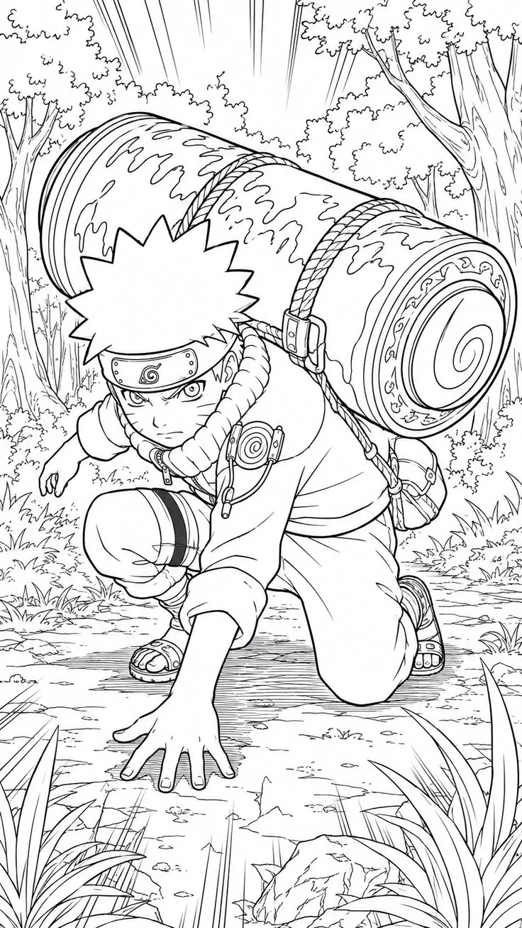 Haz clic para descargar dibujo de Naruto con Pergamino en el Bosque para colorear e imprimir gratis Naruto con Pergamino en el Bosque para colorear HD fácil y bonito - Descarga e imprime gratis - Dibujo exclusivo de Naruto