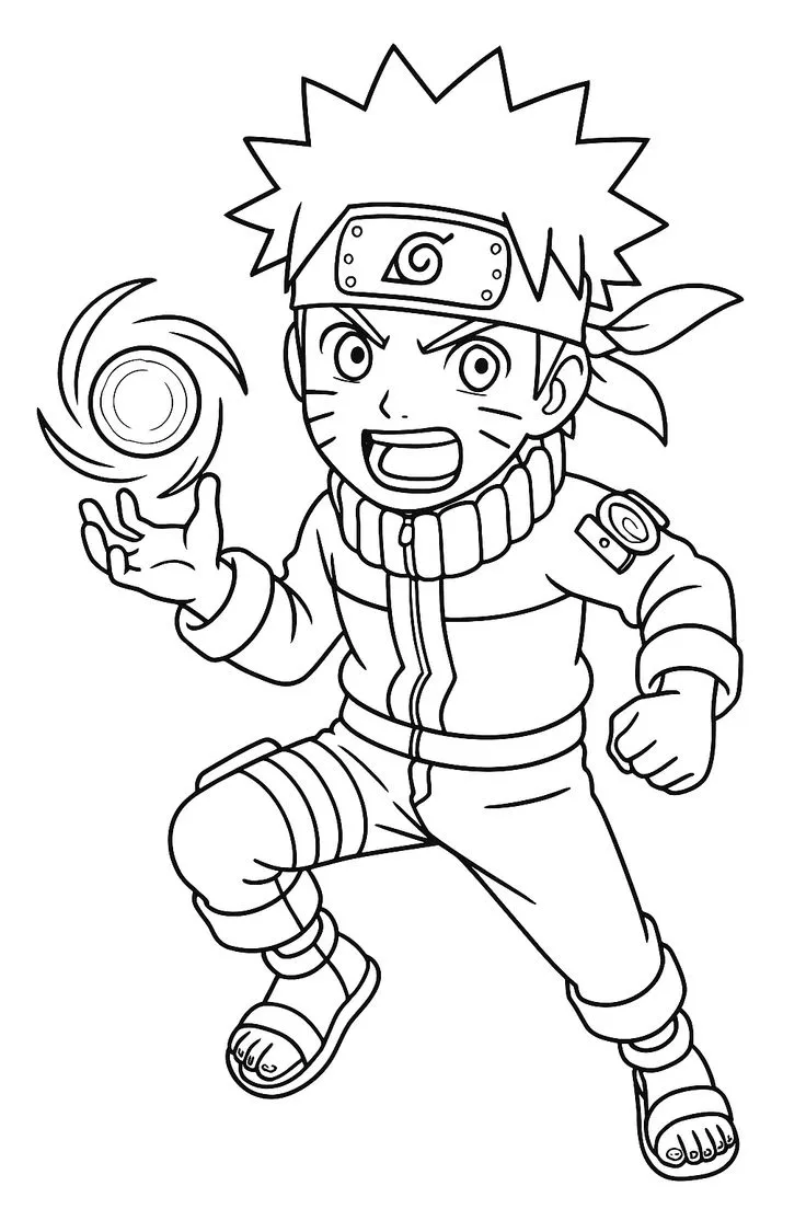 Haz clic para descargar dibujo de Naruto con Rasengan para colorear e imprimir gratis Naruto con Rasengan para colorear HD fácil y bonito - Descarga e imprime gratis - Dibujo exclusivo de Naruto