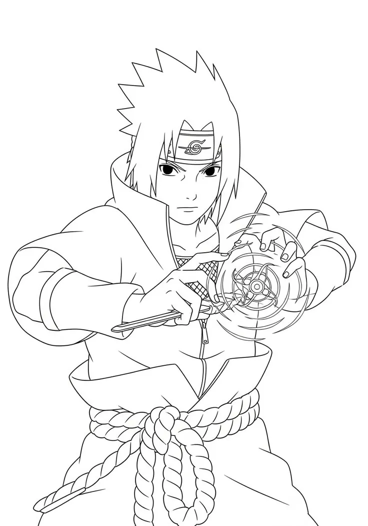 Haz clic para descargar dibujo de Sasuke con Chidori y Kunai para colorear e imprimir gratis Sasuke con Chidori y Kunai para colorear HD fácil y bonito - Descarga e imprime gratis - Dibujo exclusivo de Naruto