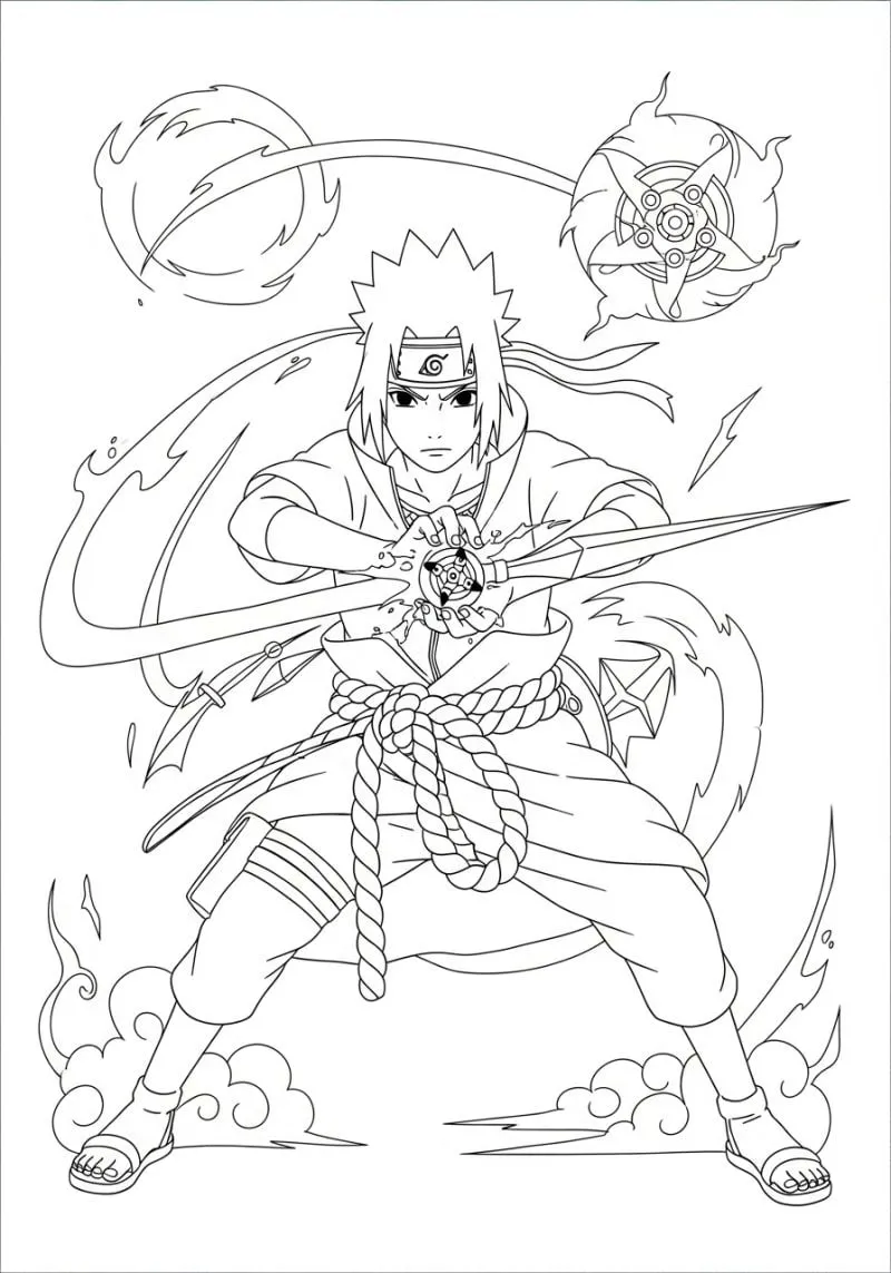 Haz clic para descargar dibujo de Sasuke con Espada y Sharingan para colorear e imprimir gratis Sasuke con Espada y Sharingan para colorear HD fácil y bonito - Descarga e imprime gratis - Dibujo exclusivo de Naruto