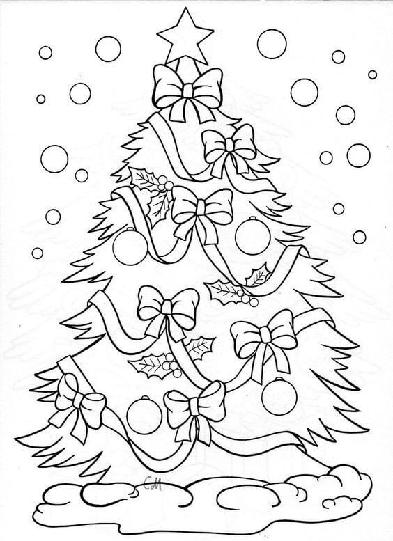 Haz clic para descargar dibujo de Árbol de Navidad realista para colorear (detallado) PDF para colorear e imprimir gratis Árbol de Navidad realista para colorear (detallado) PDF para colorear HD fácil y bonito - Descarga e imprime gratis - Dibujo exclusivo de Navidad