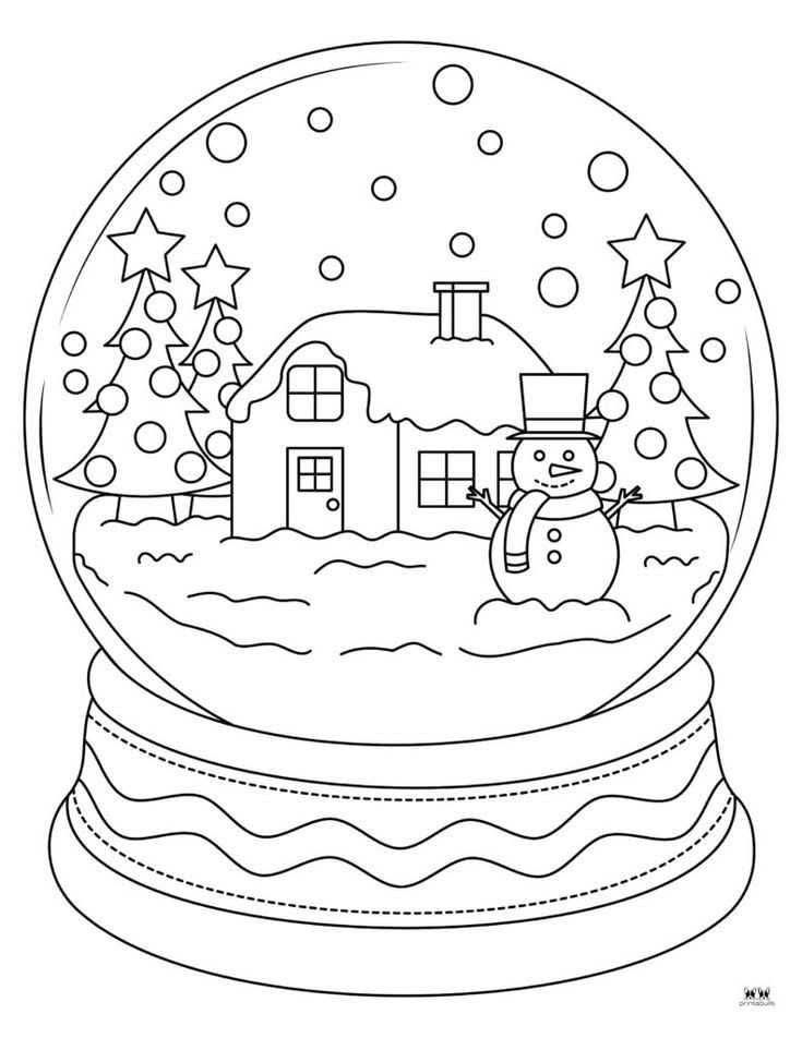 Bola de Navidad para colorear e imprimir (PDF) gratis