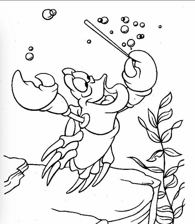 Cangrejo con Burbujas para colorear HD fácil y bonito - Descarga e imprime gratis - Dibujo exclusivo de Buscando