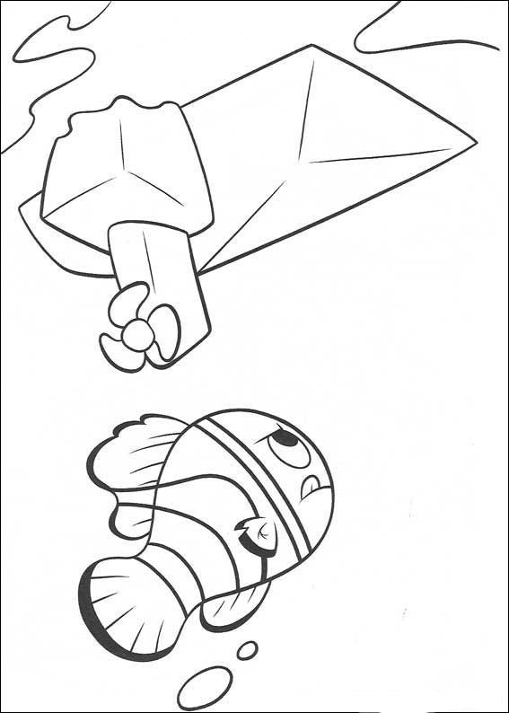 Marlin y Nemo Nadando Juntos para colorear HD fácil y bonito - Descarga e imprime gratis - Dibujo exclusivo de Buscando
