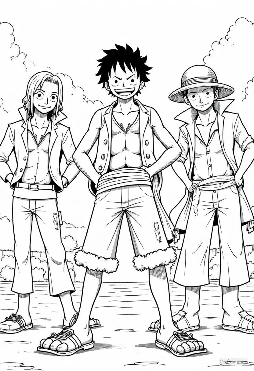 Haz clic para descargar dibujo de Luffy, Sabo y Ace Hermanos para colorear e imprimir gratis Luffy, Sabo y Ace Hermanos para colorear HD fácil y bonito - Descarga e imprime gratis - Dibujo exclusivo de One