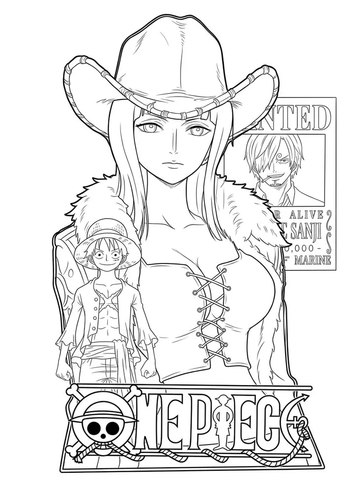 Haz clic para descargar dibujo de Nami, Luffy y Sanji Poster para colorear e imprimir gratis Nami, Luffy y Sanji Poster para colorear HD fácil y bonito - Descarga e imprime gratis - Dibujo exclusivo de One