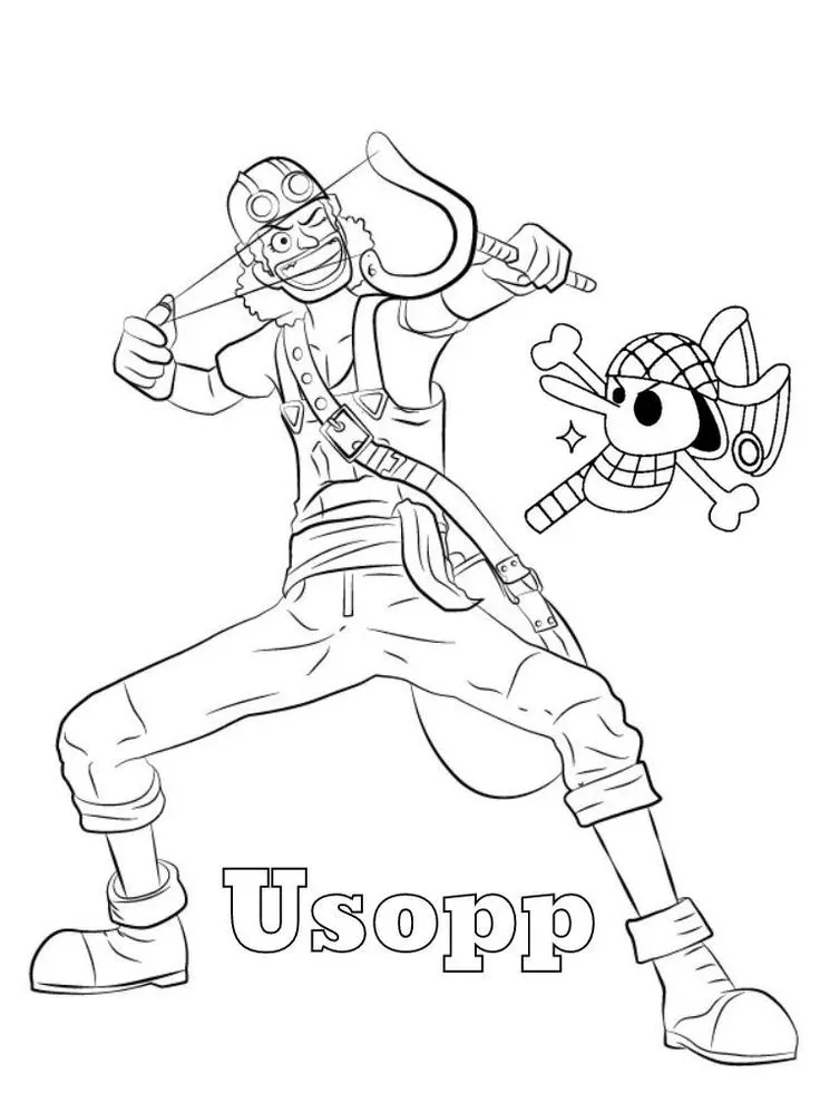 Haz clic para descargar dibujo de Usopp con Tirachinas para colorear e imprimir gratis Usopp con Tirachinas para colorear HD fácil y bonito - Descarga e imprime gratis - Dibujo exclusivo de One