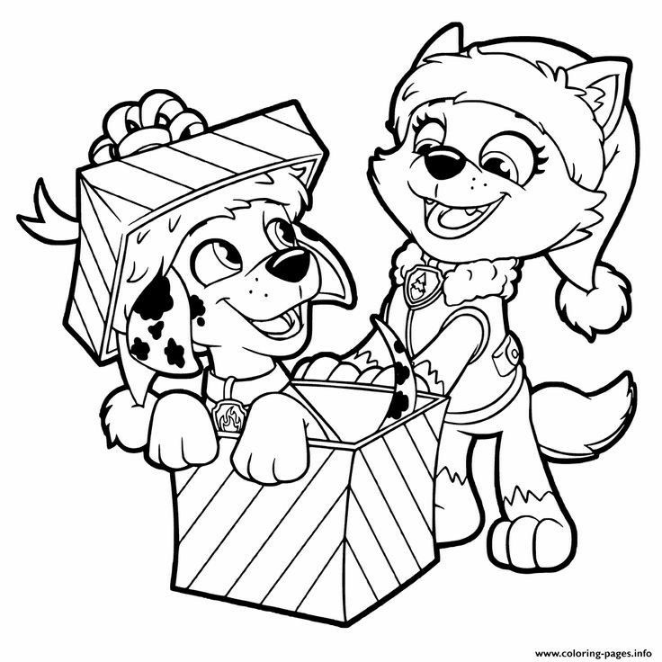 Haz clic para descargar dibujo de Marshall y Skye Regalo Navidad para colorear e imprimir gratis Marshall y Skye Regalo Navidad para colorear HD fácil y bonito - Descarga e imprime gratis - Dibujo exclusivo de Patrulla Canina