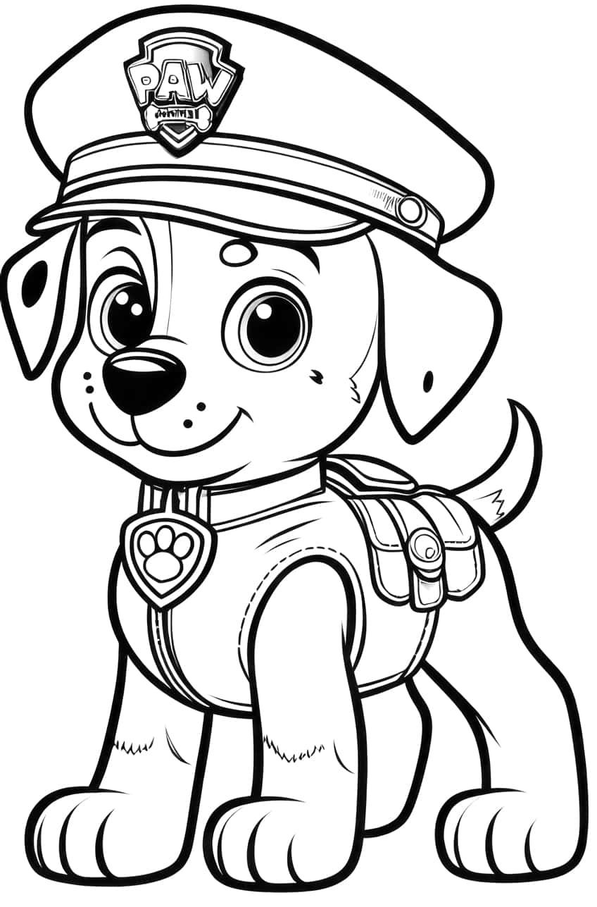 Haz clic para descargar dibujo de Marshall Sonriendo para colorear e imprimir gratis Marshall Sonriendo para colorear HD fácil y bonito - Descarga e imprime gratis - Dibujo exclusivo de Patrulla Canina