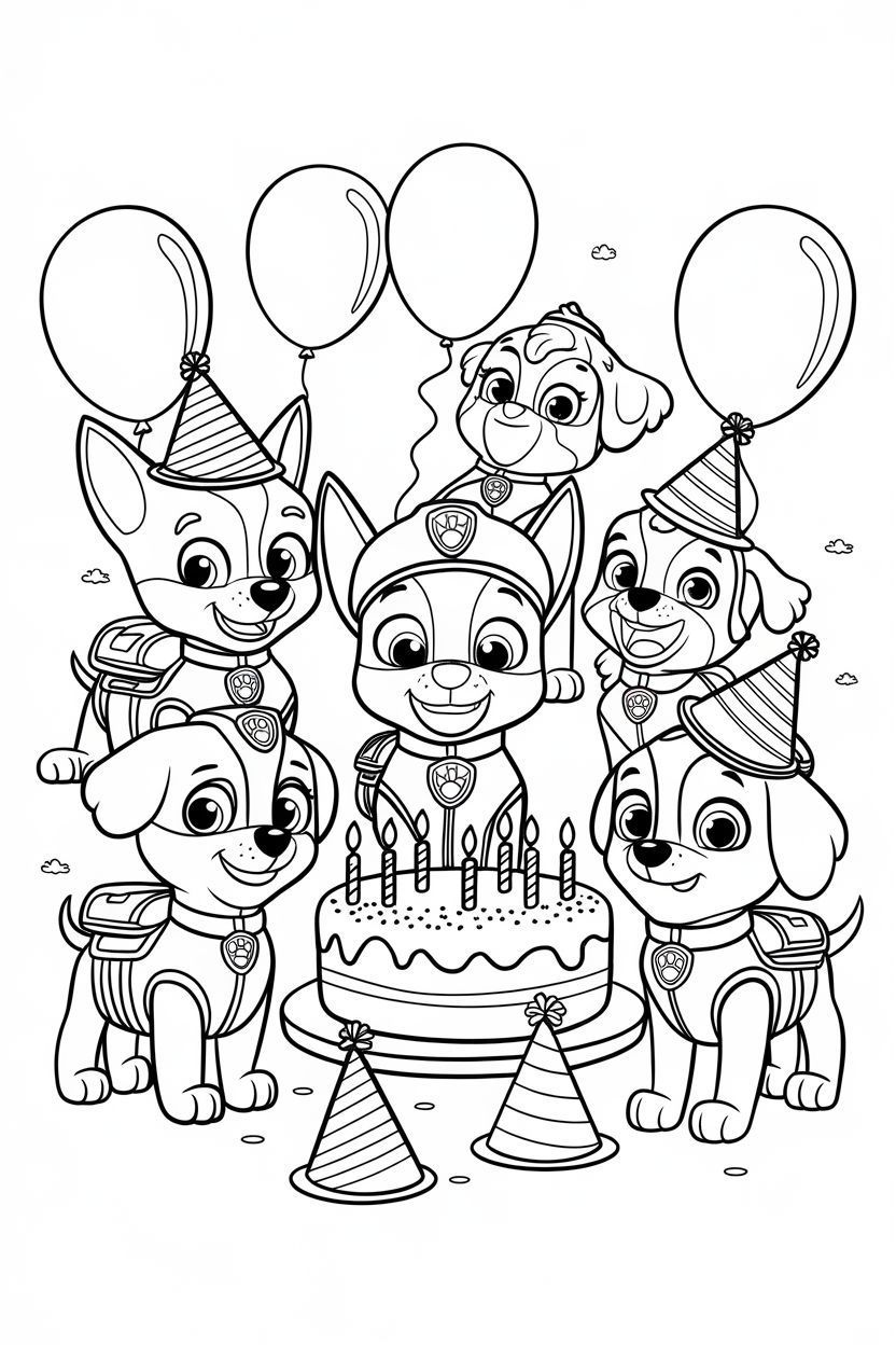 Haz clic para descargar dibujo de Patrulla Cumpleaños con Pastel para colorear e imprimir gratis Patrulla Cumpleaños con Pastel para colorear HD fácil y bonito - Descarga e imprime gratis - Dibujo exclusivo de Patrulla Canina