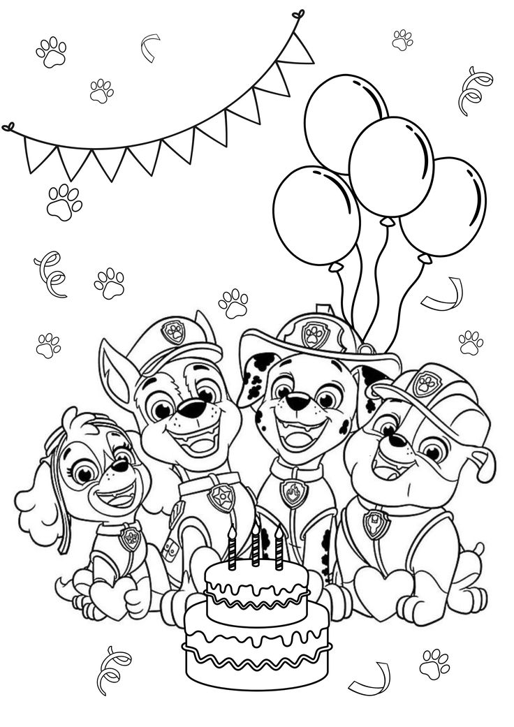 Haz clic para descargar dibujo de Patrulla Cumpleaños para colorear e imprimir gratis Patrulla Cumpleaños para colorear HD fácil y bonito - Descarga e imprime gratis - Dibujo exclusivo de Patrulla Canina