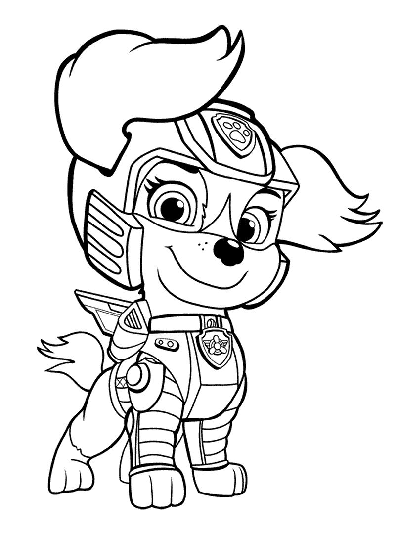 Dibujo relacionado de Skye Aviadora para colorear