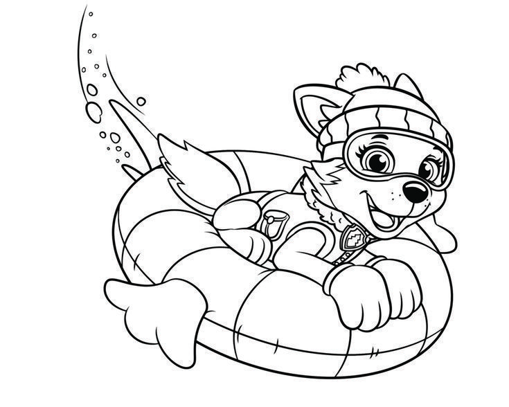 Dibujo relacionado de Skye Flotador Invierno para colorear