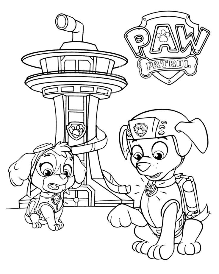 Haz clic para descargar dibujo de Skye y Marshall en la Torre para colorear e imprimir gratis Skye y Marshall en la Torre para colorear HD fácil y bonito - Descarga e imprime gratis - Dibujo exclusivo de Patrulla Canina