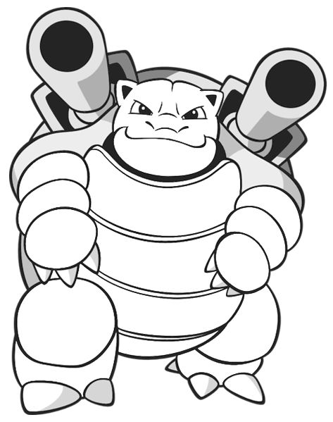Ver dibujo completo de Blastoise con Cañones para colorear Dibujo de Blastoise con Cañones para colorear e imprimir gratis - Plantilla en alta calidad