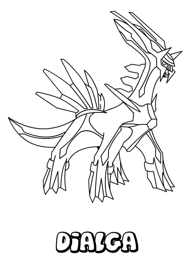 Ver dibujo completo de Dialga con Nombre para colorear Dibujo de Dialga con Nombre para colorear e imprimir gratis - Plantilla en alta calidad