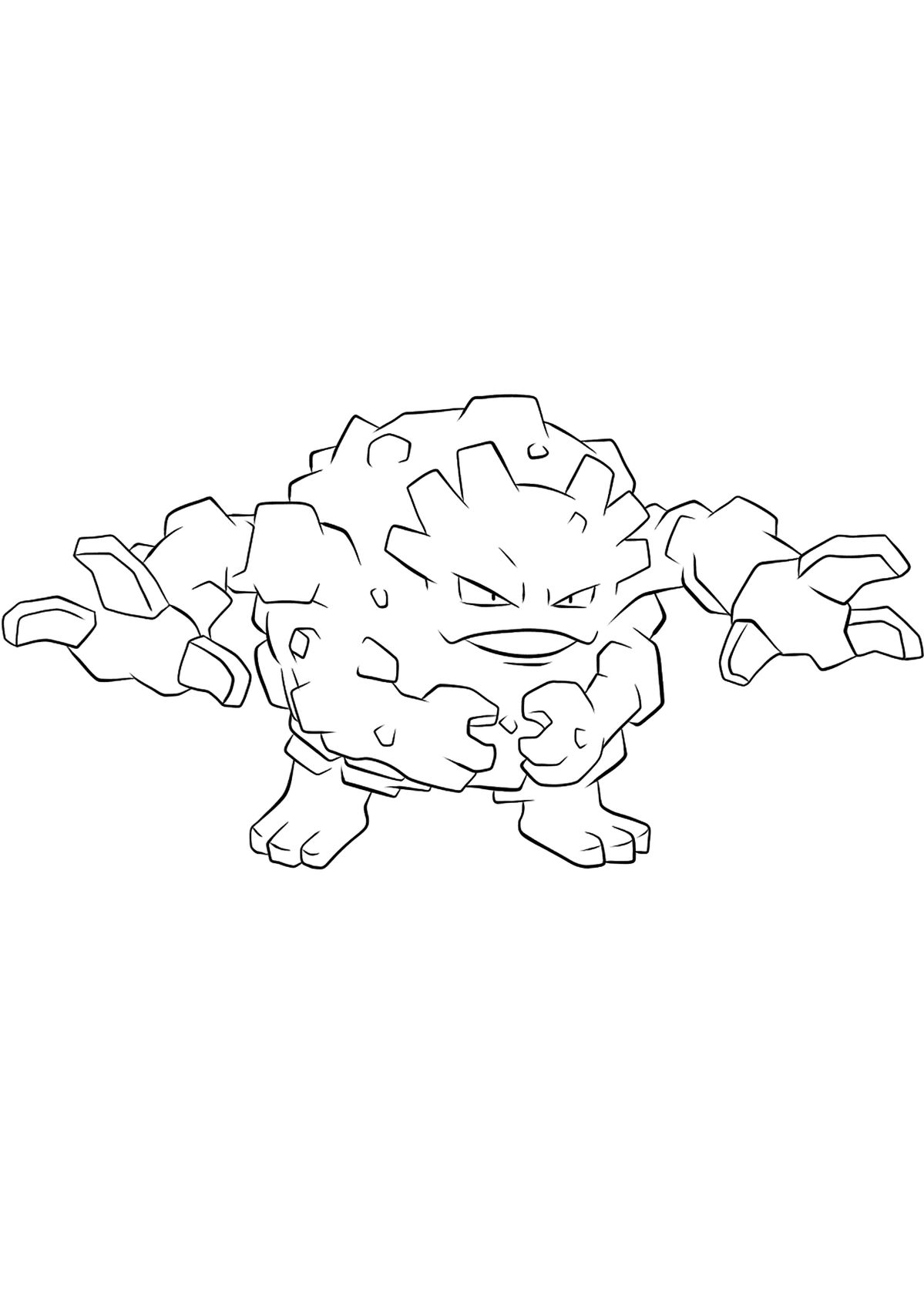 Ver dibujo completo de Graveler Roca para colorear Dibujo de Graveler Roca para colorear e imprimir gratis - Plantilla en alta calidad