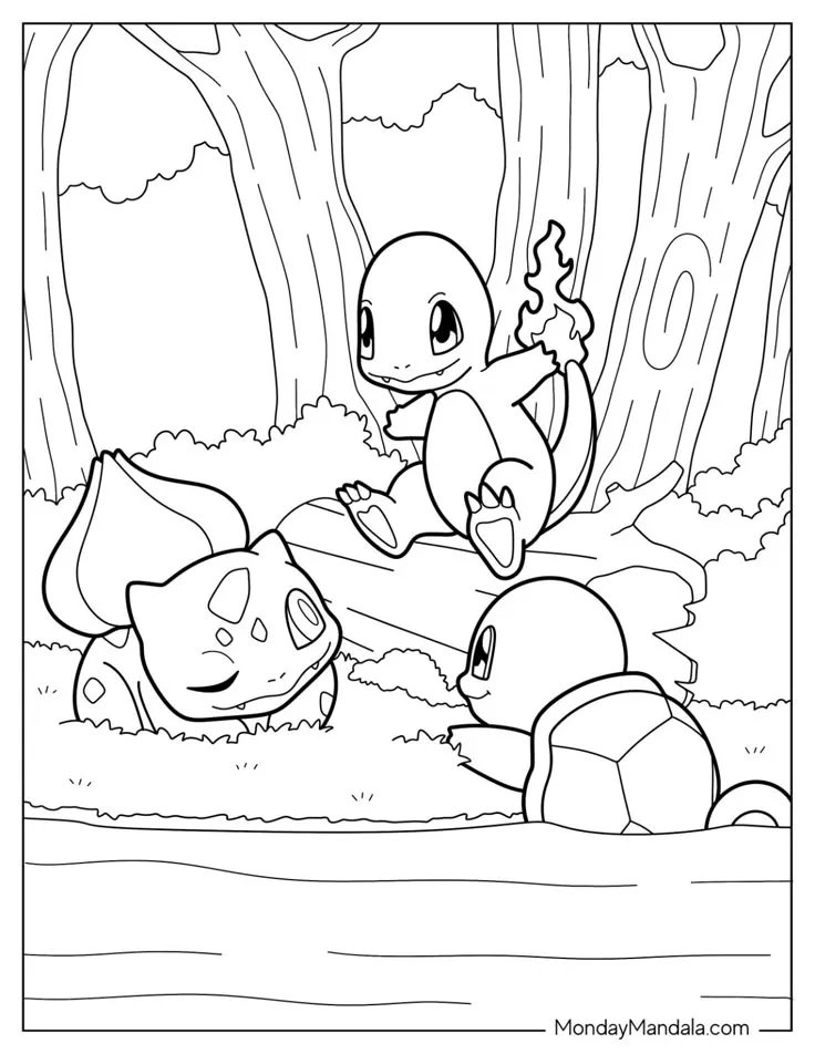 Dibujo relacionado de Iniciales en el Bosque para colorear