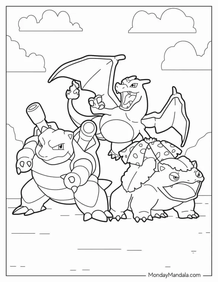 Ver dibujo completo de Iniciales Evolucionados para colorear Dibujo de Iniciales Evolucionados para colorear e imprimir gratis - Plantilla en alta calidad