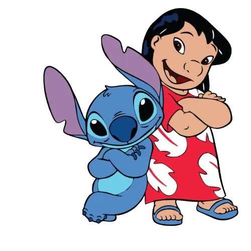 Icono de categoría de dibujos de Lilo y Stitch para colorear - Plantillas para imprimir gratis para niños