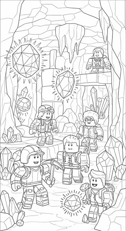 Mina Roblox para colorear HD fácil y bonito - Descarga e imprime gratis - Dibujo exclusivo de Roblox