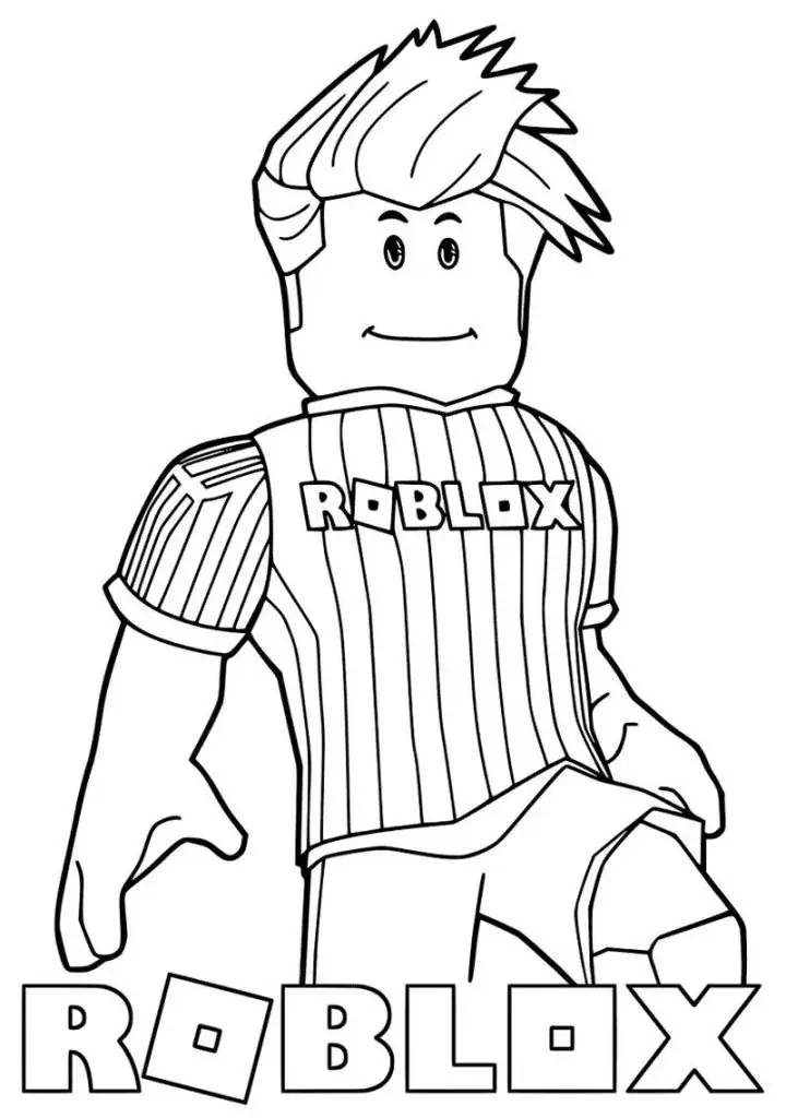 Futbolistas Roblox para colorear HD fácil y bonito - Descarga e imprime gratis - Dibujo exclusivo de Roblox