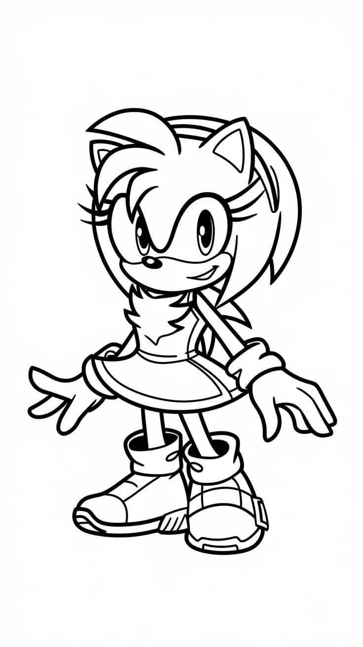 Dibujo relacionado de Amy Rose Caminando para colorear