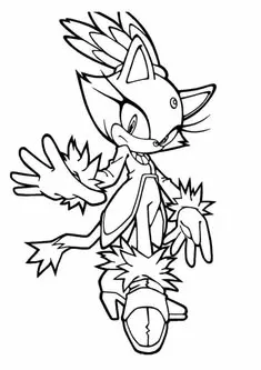 Dibujo relacionado de Blaze the Cat Saltando para colorear