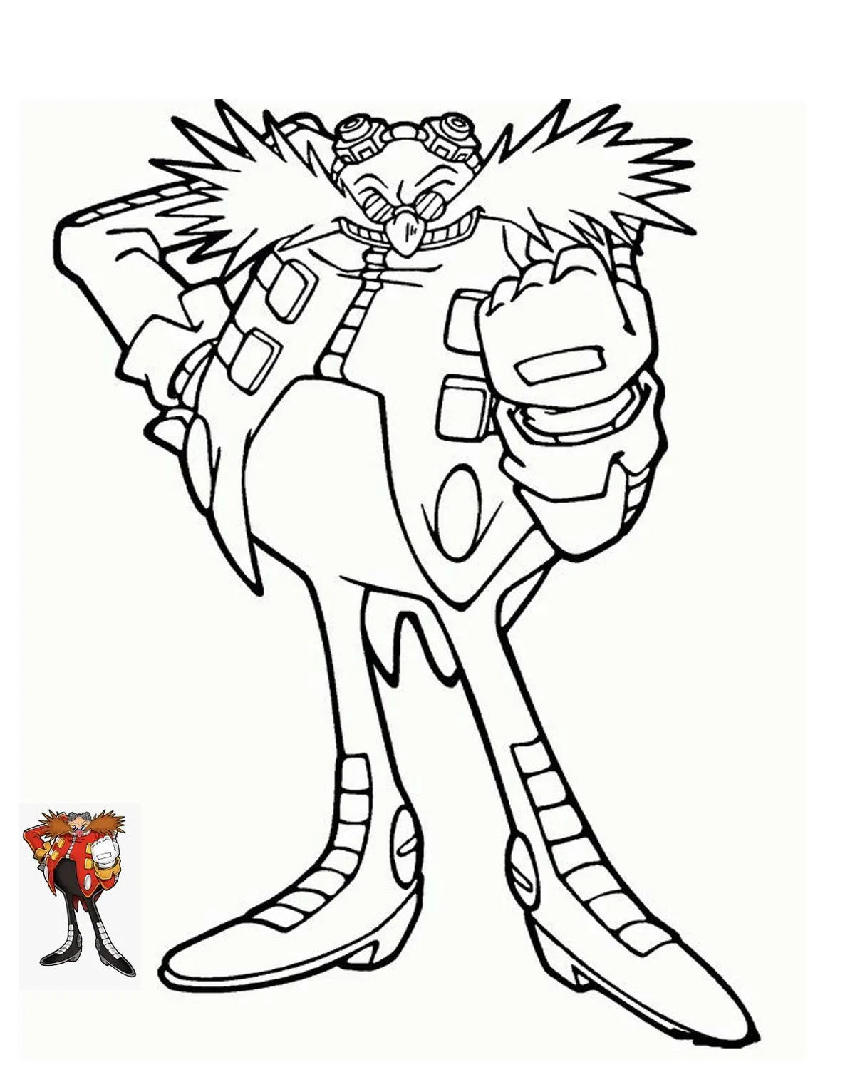 Dibujo relacionado de Dr. Eggman Enfadado para colorear