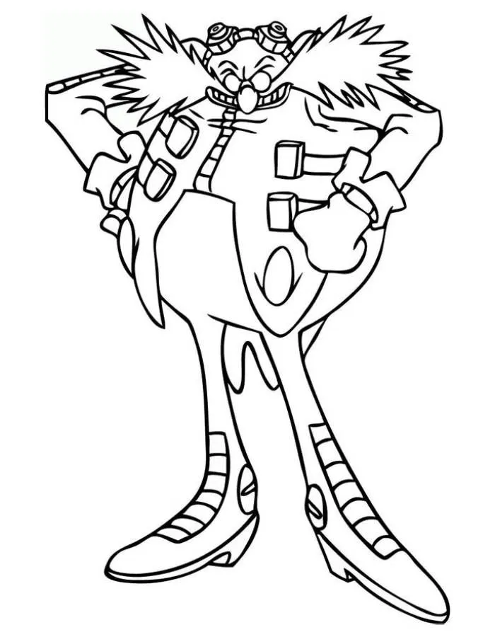 Dibujo relacionado de Dr. Eggman en Pose para colorear
