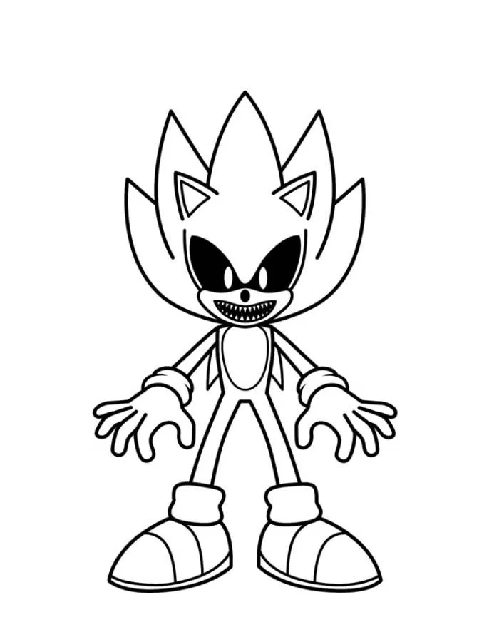 Ver dibujo completo de Fleetway Super Sonic para colorear Dibujo de Fleetway Super Sonic para colorear e imprimir gratis - Plantilla en alta calidad