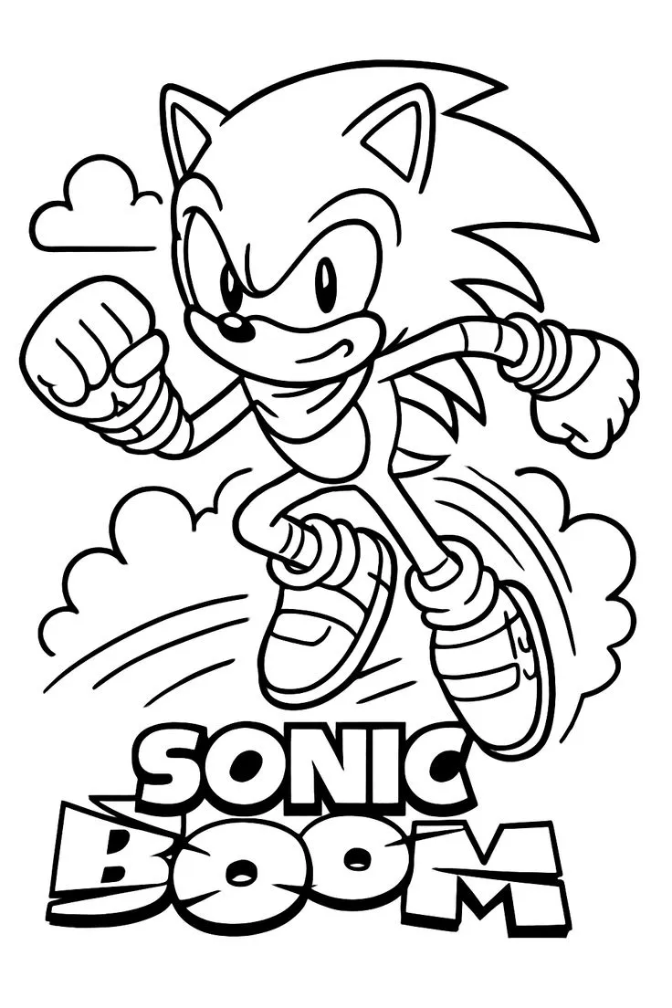 Ver dibujo completo de Sonic Boom Saltando para colorear Dibujo de Sonic Boom Saltando para colorear e imprimir gratis - Plantilla en alta calidad