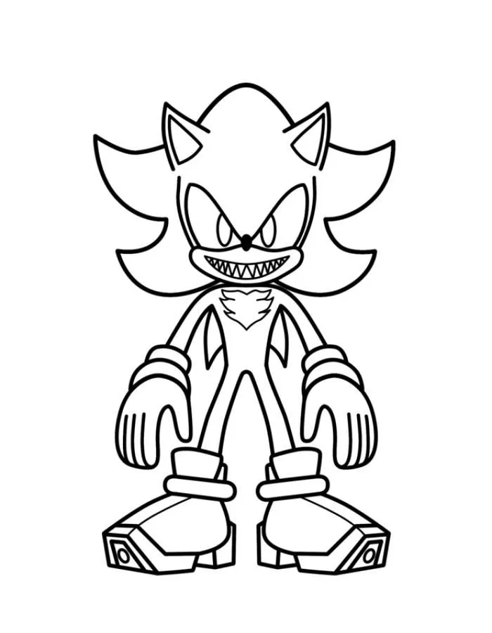 Ver dibujo completo de Sonic.EXE Malvado para colorear Dibujo de Sonic.EXE Malvado para colorear e imprimir gratis - Plantilla en alta calidad