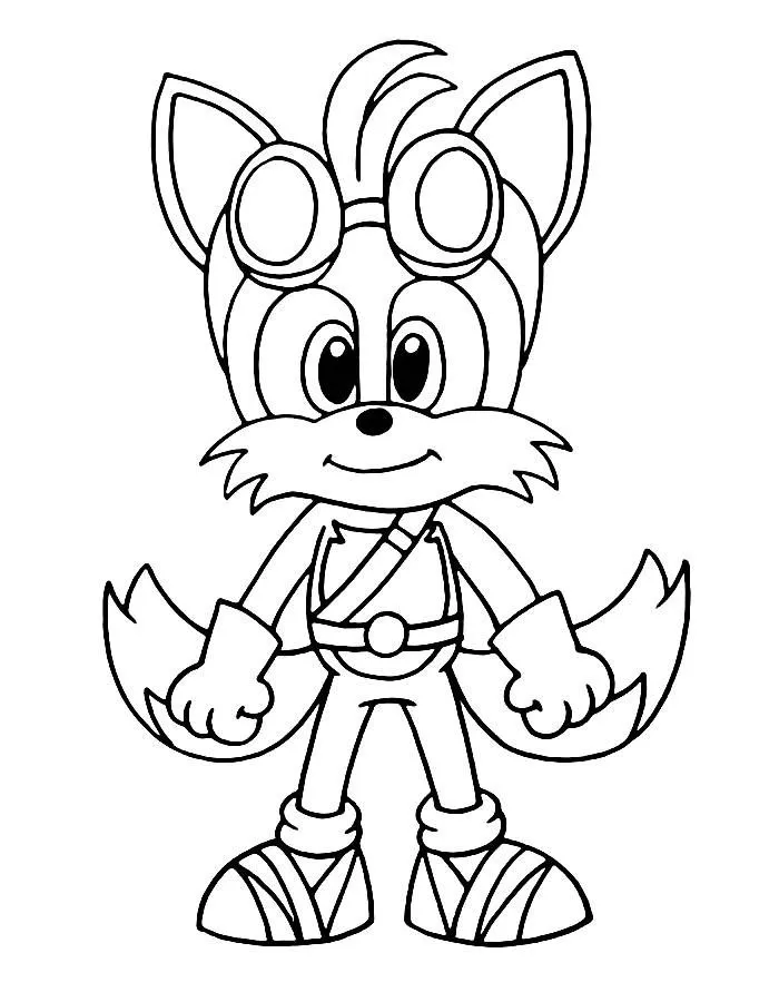 Ver dibujo completo de Tails Cuerpo Completo para colorear Dibujo de Tails Cuerpo Completo para colorear e imprimir gratis - Plantilla en alta calidad