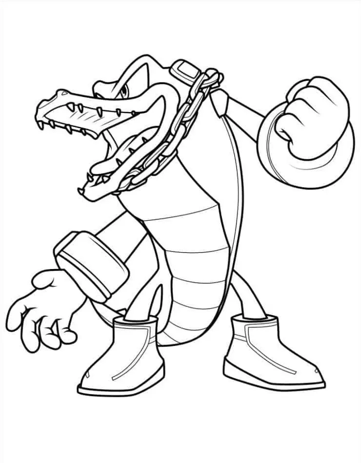 Ver dibujo completo de Vector el Cocodrilo para colorear Dibujo de Vector el Cocodrilo para colorear e imprimir gratis - Plantilla en alta calidad