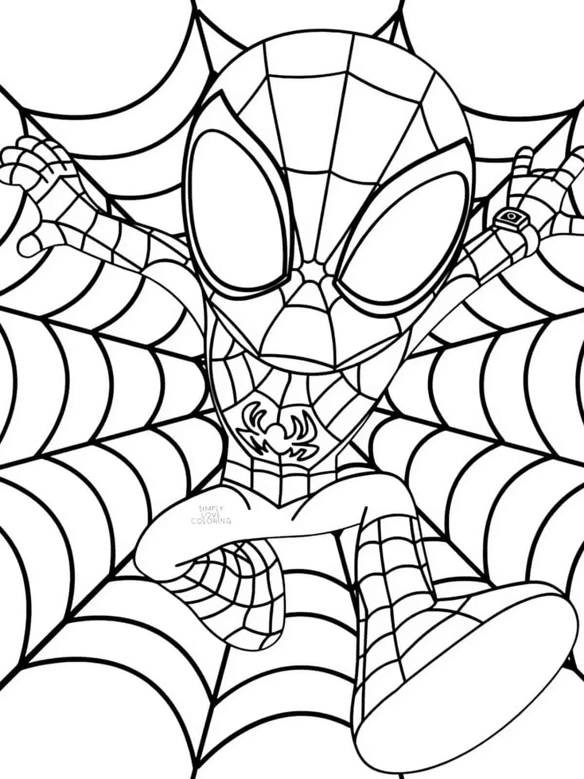 Ver dibujo completo de Spiderman Cayendo Ciudad para colorear Dibujo de Spiderman Cayendo Ciudad para colorear e imprimir gratis - Plantilla en alta calidad