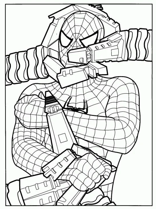 Ver dibujo completo de Spiderman Escombros Armadura para colorear Dibujo de Spiderman Escombros Armadura para colorear e imprimir gratis - Plantilla en alta calidad