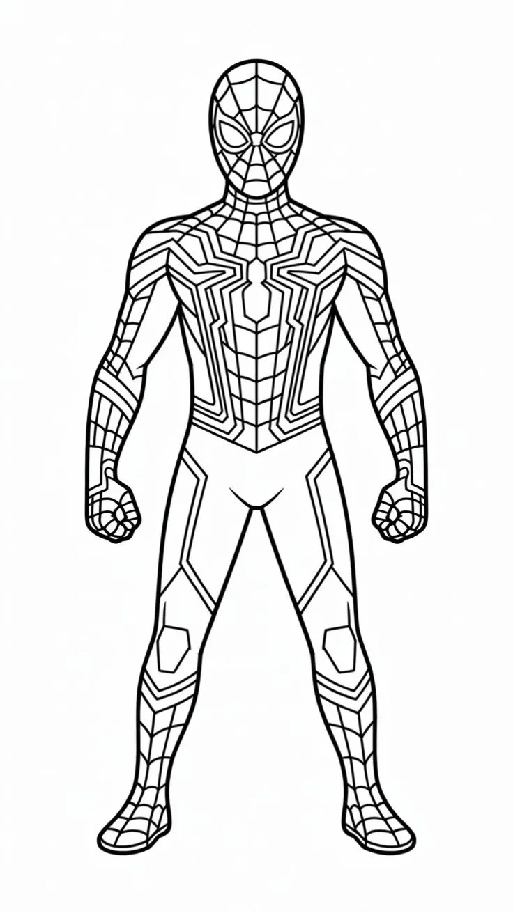 Ver dibujo completo de Spiderman Iron Spider Traje para colorear Dibujo de Spiderman Iron Spider Traje para colorear e imprimir gratis - Plantilla en alta calidad