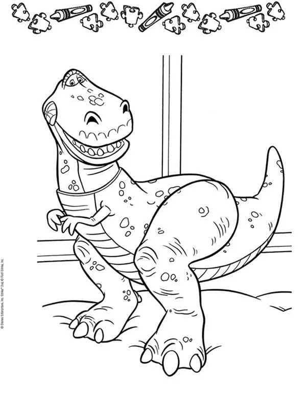 Ver dibujo completo de Rex Sonriendo para colorear Dibujo de Rex Sonriendo para colorear e imprimir gratis - Plantilla en alta calidad