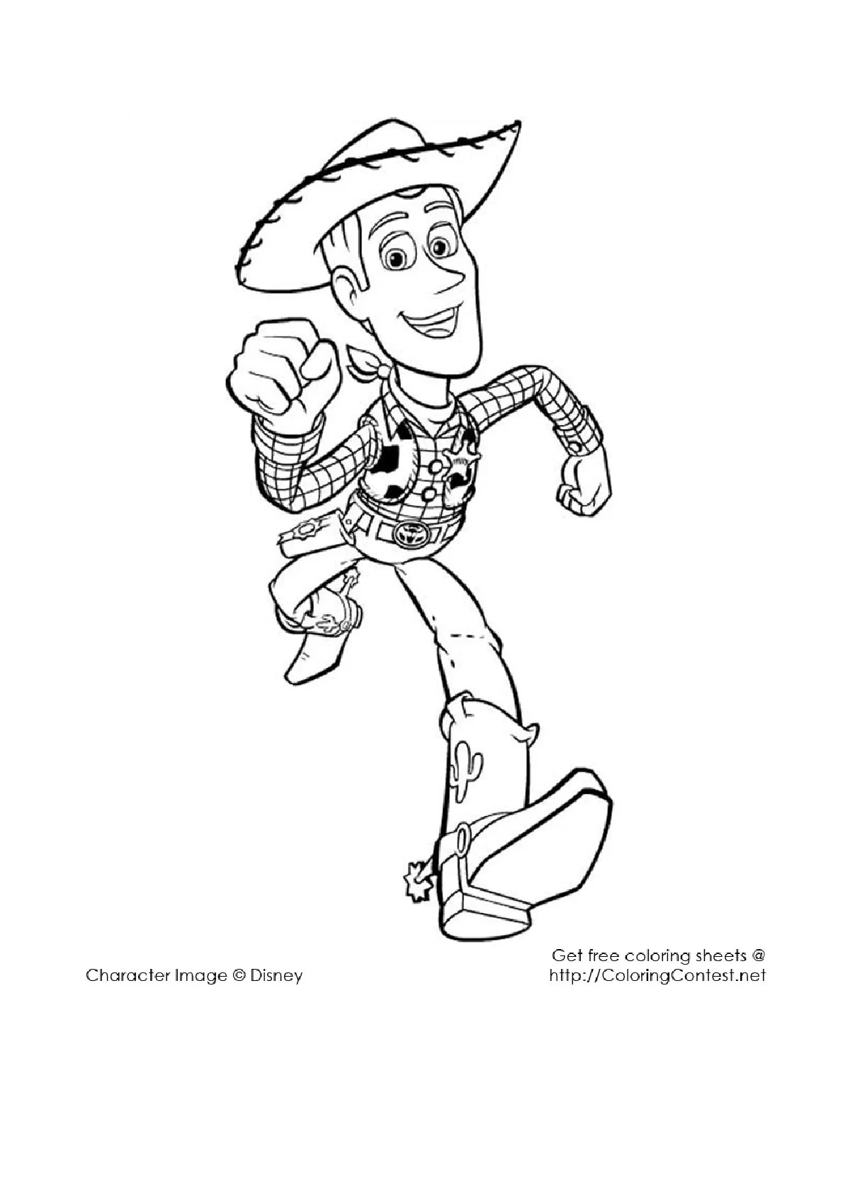 Dibujo relacionado de Woody Corriendo para colorear